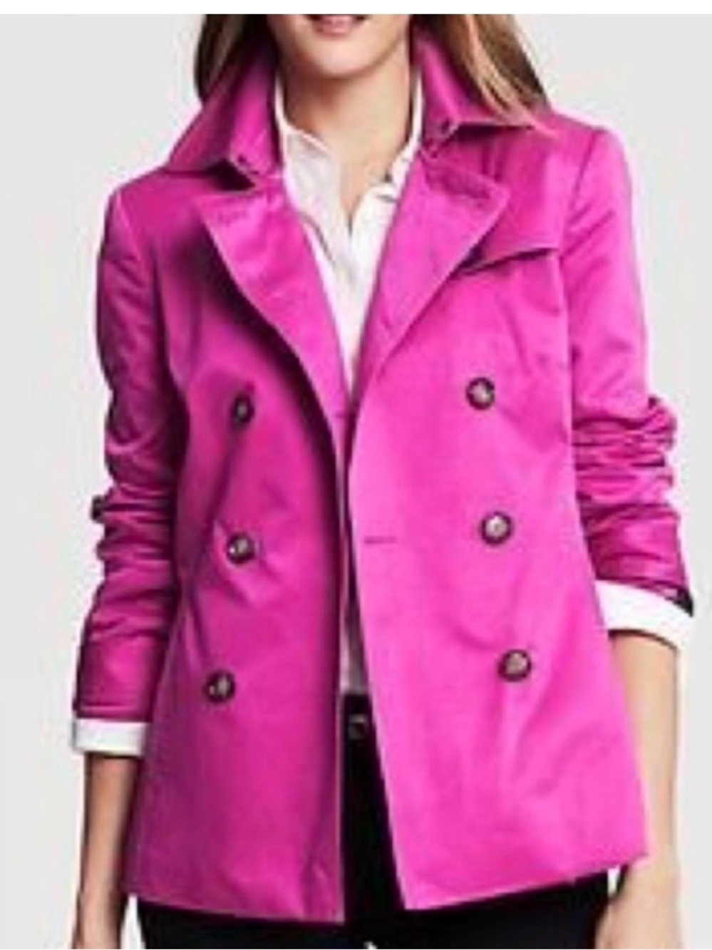 Banana Republic double breasted pink peacoat